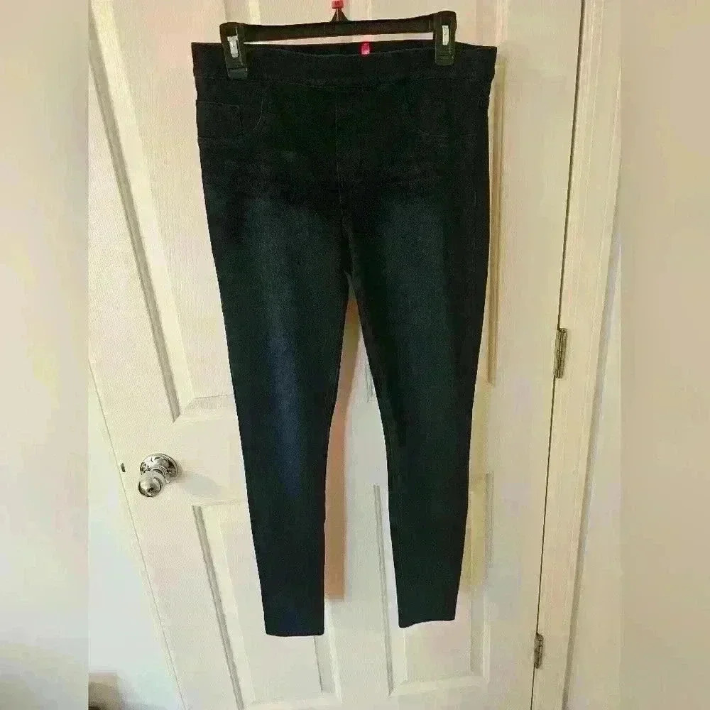 Spanx Women’s Size L High Waisted Blue Legging Skinny Pants Jeans